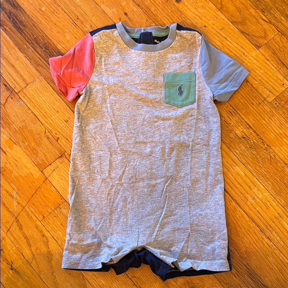 Kids Color Block Polo Ralph Lauren Romper Size 18M